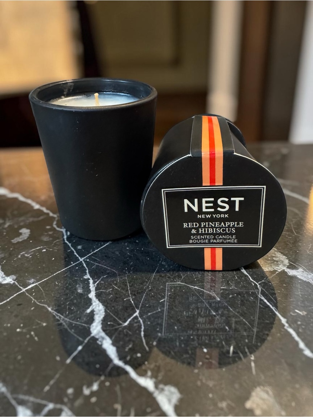 NEST New York Red Pineapple & Hibiscus Votive Candle